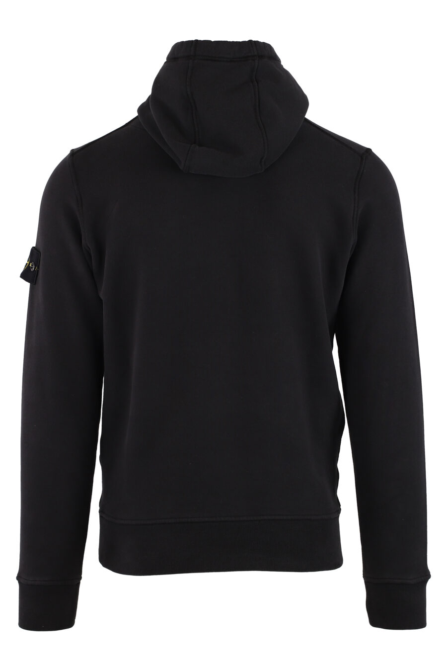 Black hooded sweatshirt with logo patch - IMG 1443