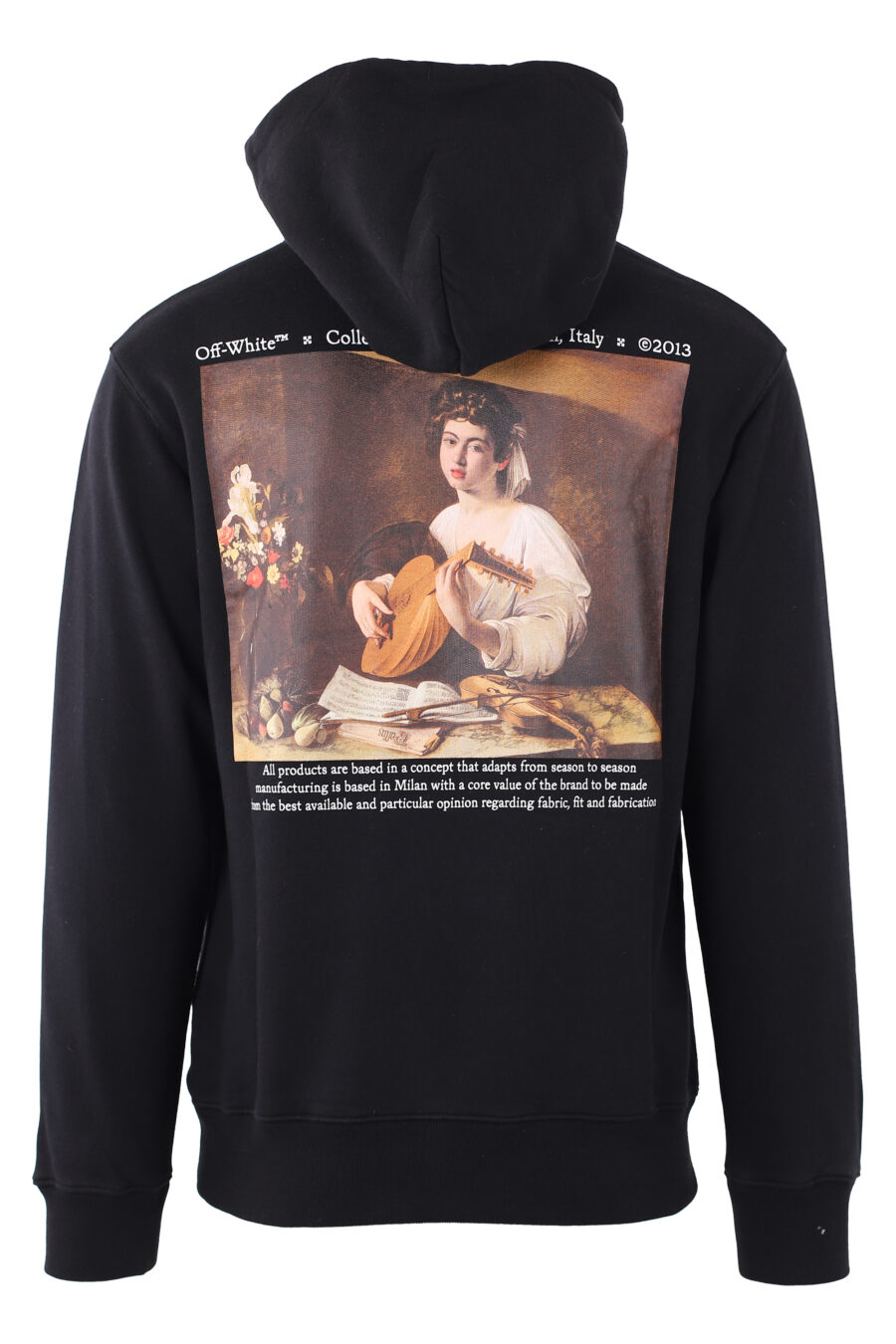 Schwarzes Sweatshirt mit Kapuze "Caravaggio Lute" - IMG 1535