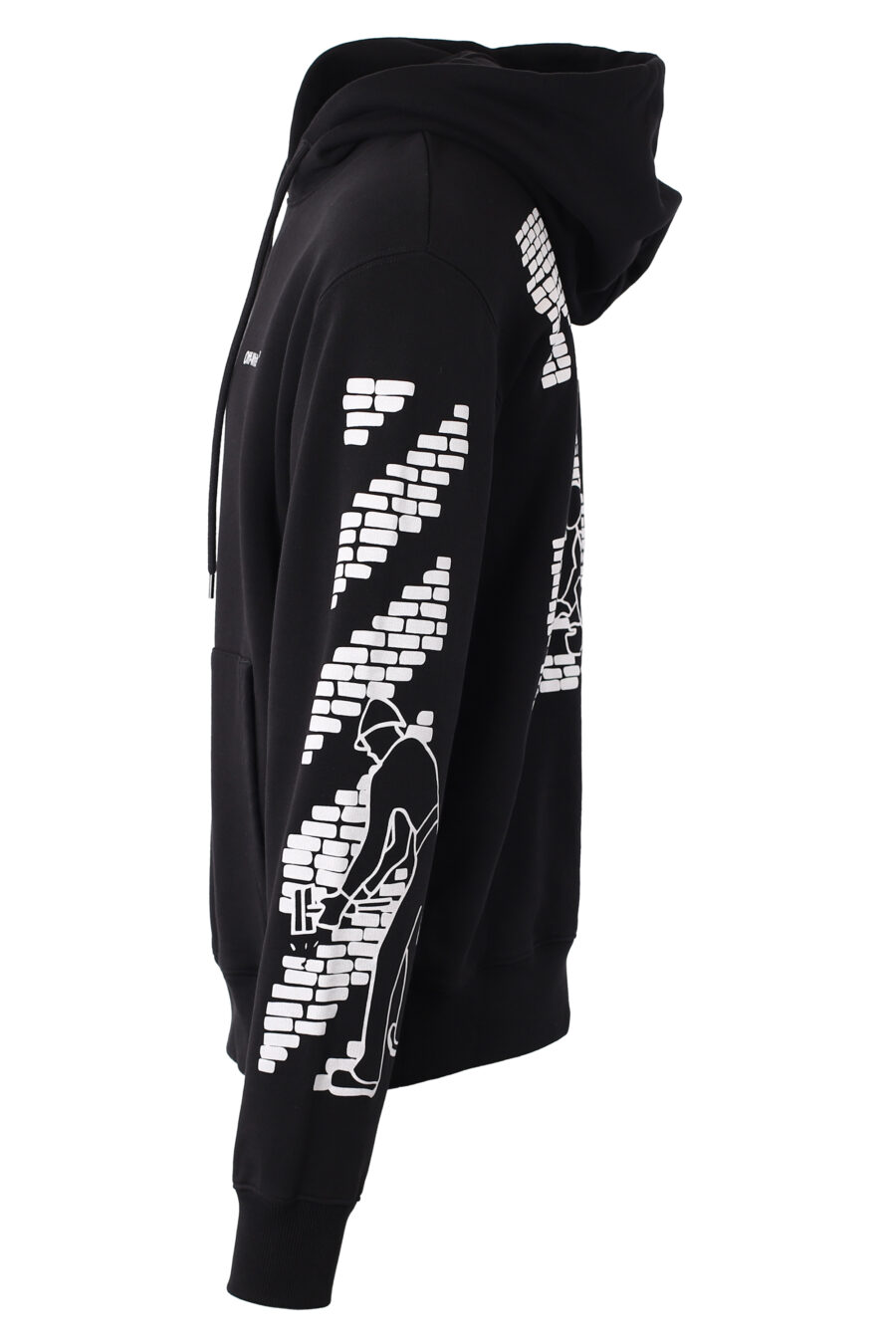 Camisola preta com capuz e logótipo "Bricks" branco - IMG 1543