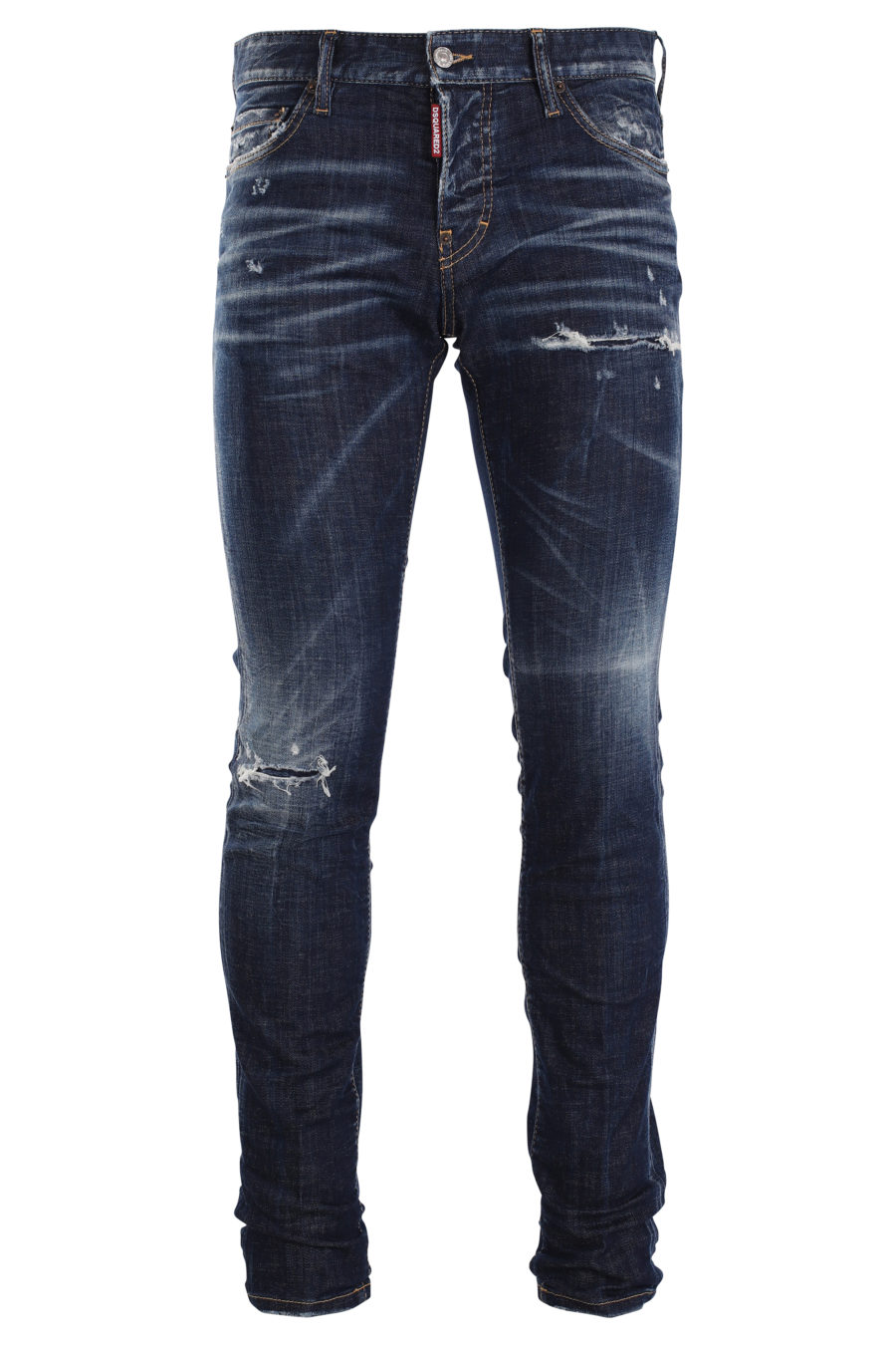 Blaue "Slim-Jeans"-Jeans mit ausgefranstem Effekt - IMG 9989