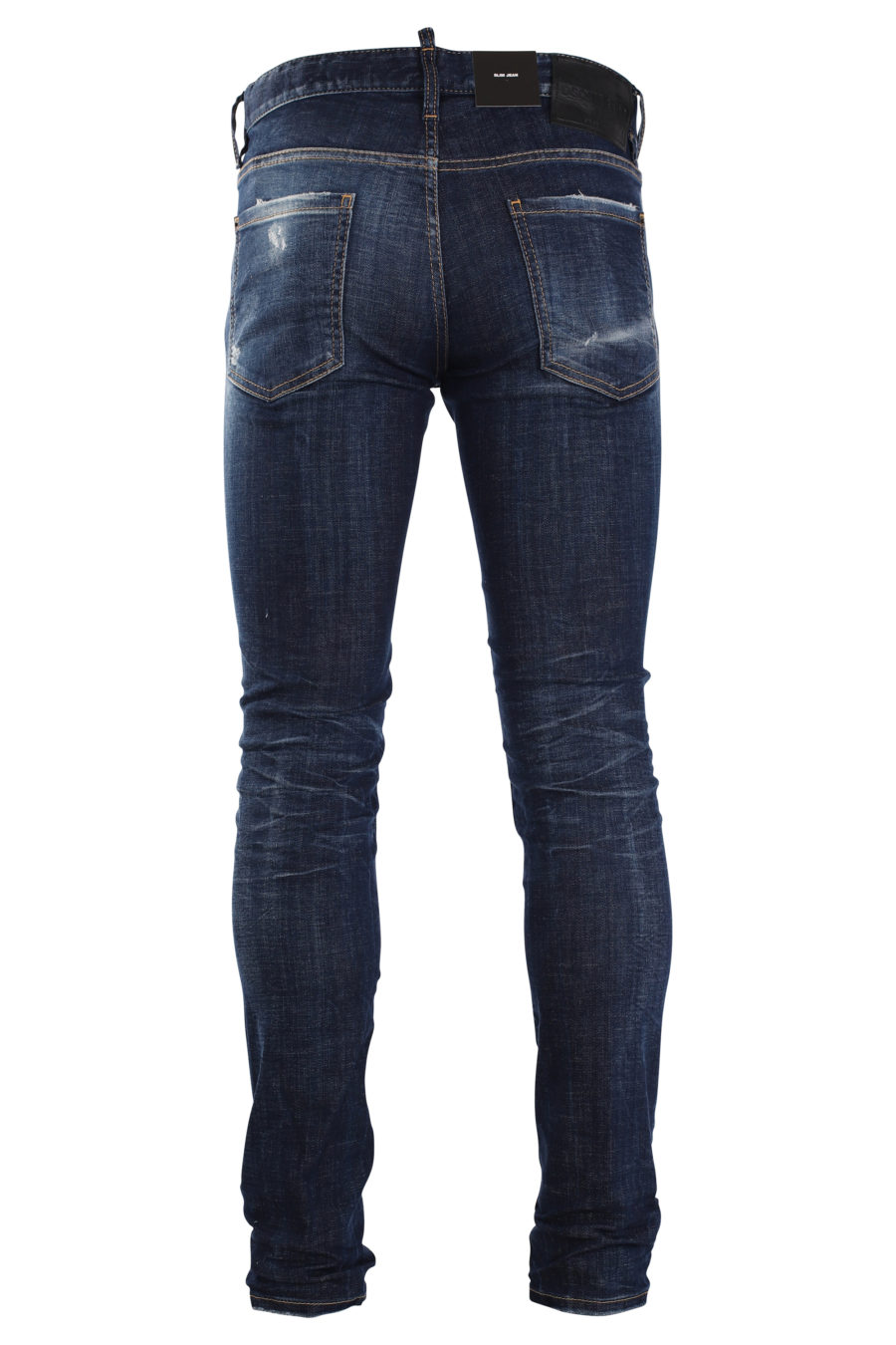 Blaue "Slim-Jeans"-Jeans mit ausgefranstem Effekt - IMG 9990