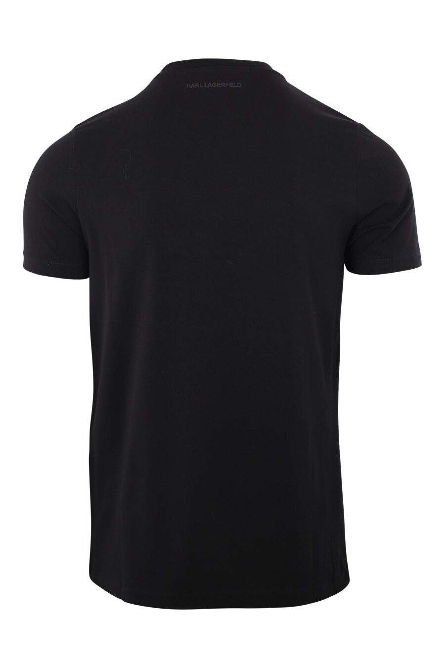 Black T-shirt with gold silhouette logo - IMG 1981