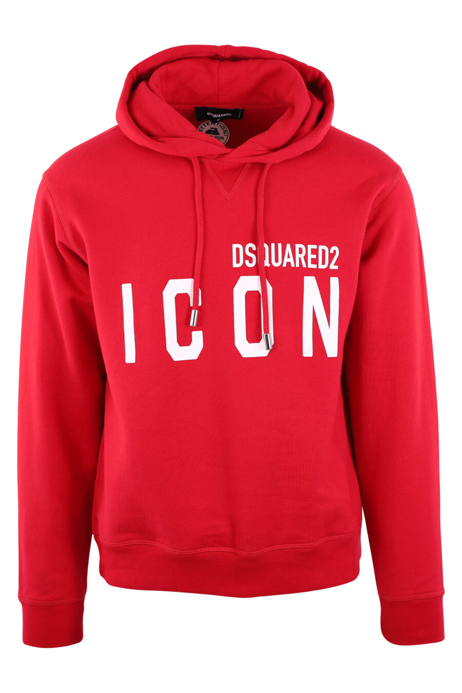 Sudadera con capucha roja oscura con logo "icon" - IMG 3151