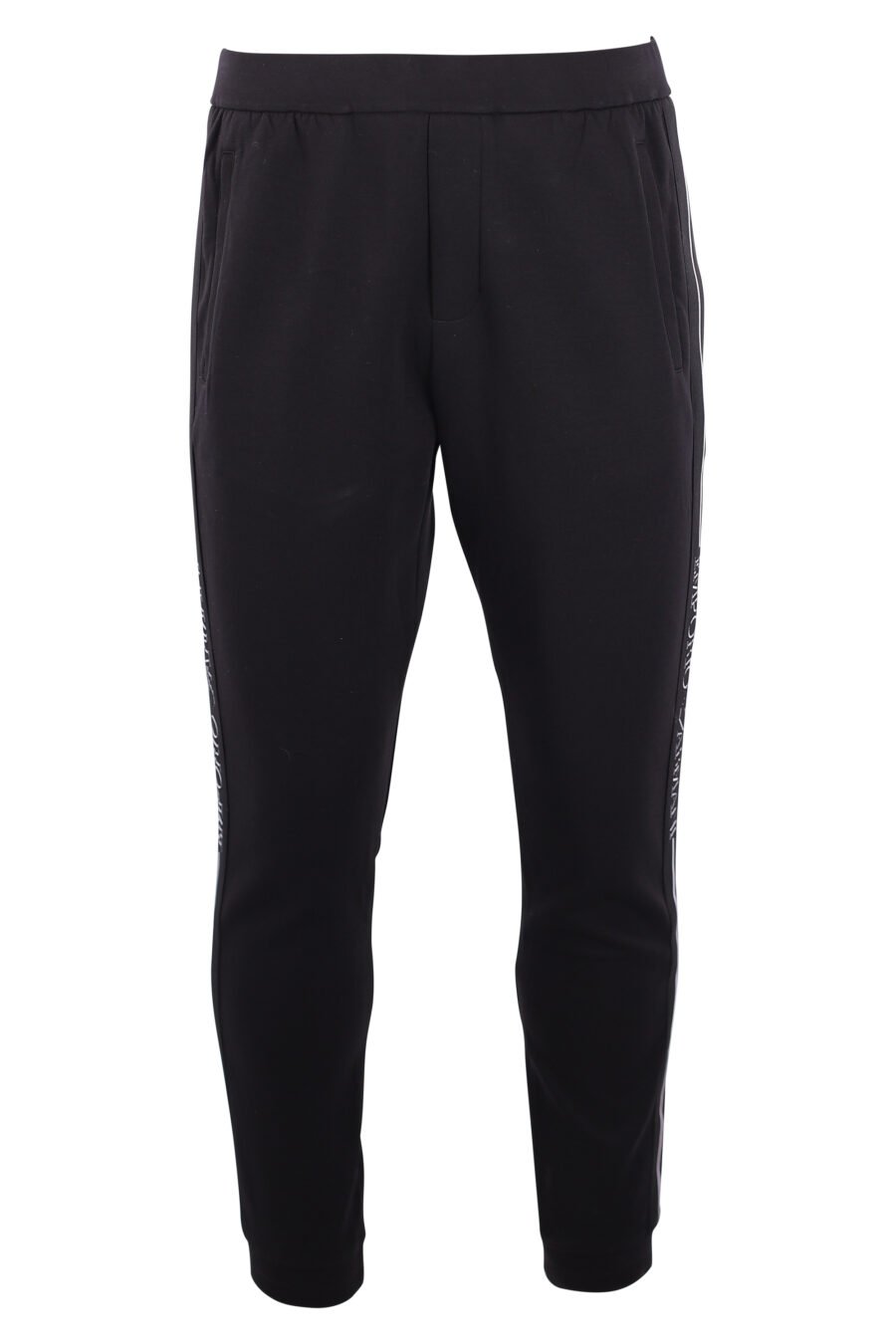 Tracksuit bottoms black with vertical side logo - IMG 3165 copy