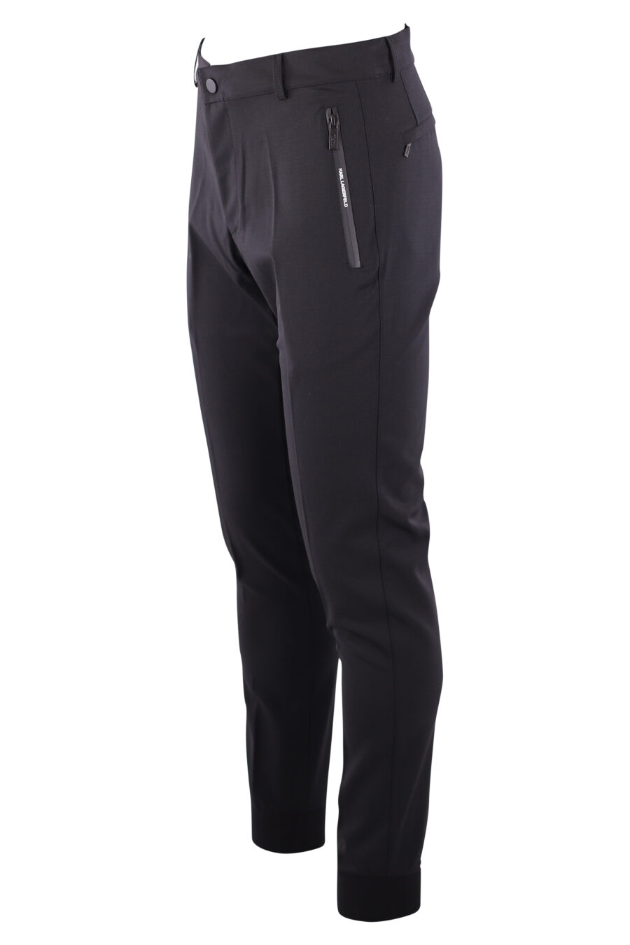 Black trousers with logo on zip - IMG 3233