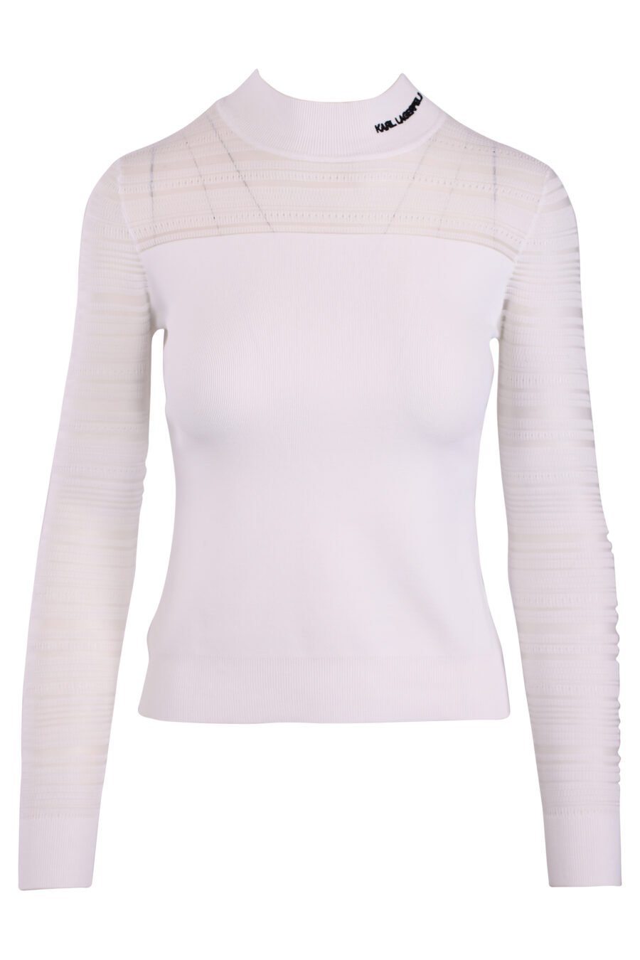 T-shirt branca de manga comprida semitransparente - IMG 3261