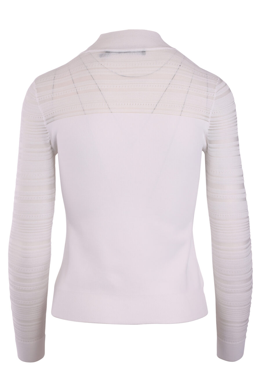 Semitransparentes langärmeliges weißes T-Shirt - IMG 3262