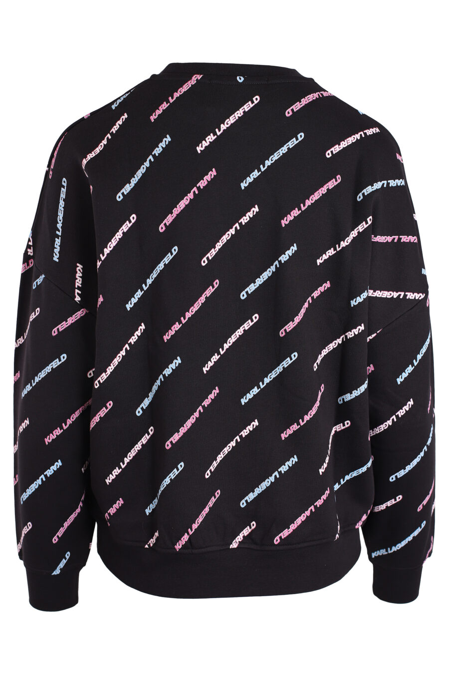 Schwarzes Sweatshirt "all over logo" mehrfarbig - IMG 3338