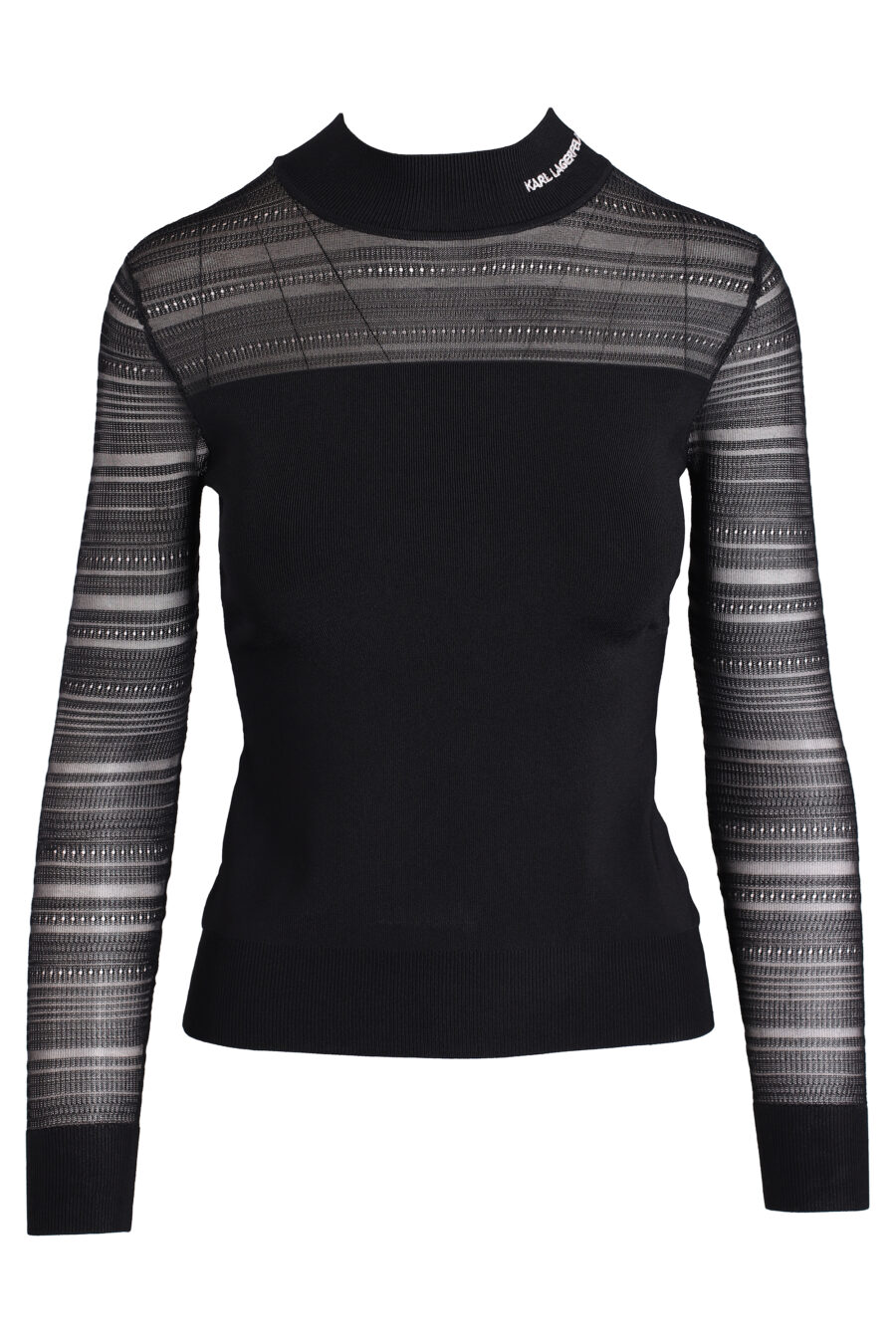 Schwarzes halbtransparentes Langarm-T-Shirt - IMG 3364
