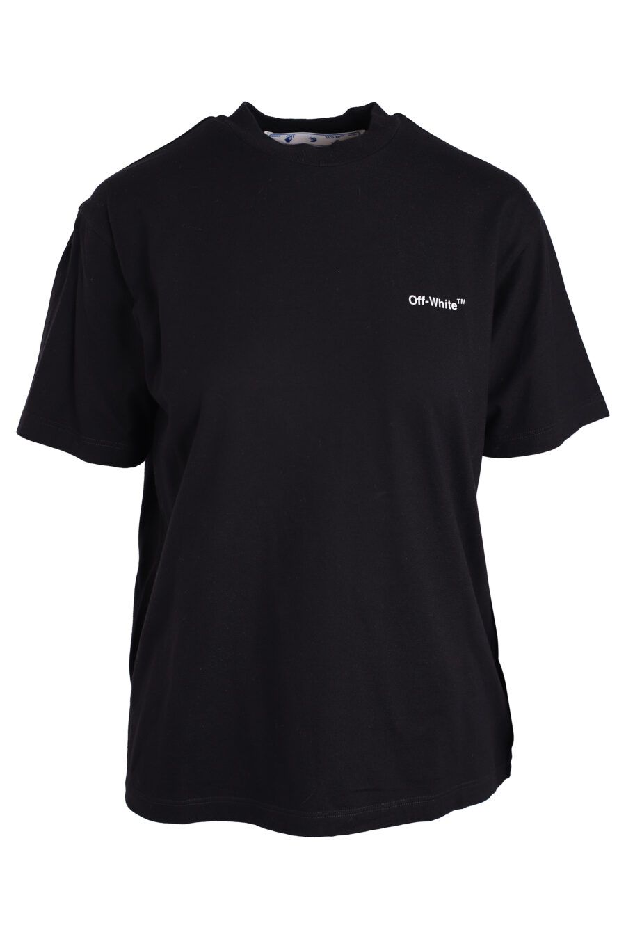 Off-White - T-shirt preta com logótipo Diagonal regular - BLS Fashion