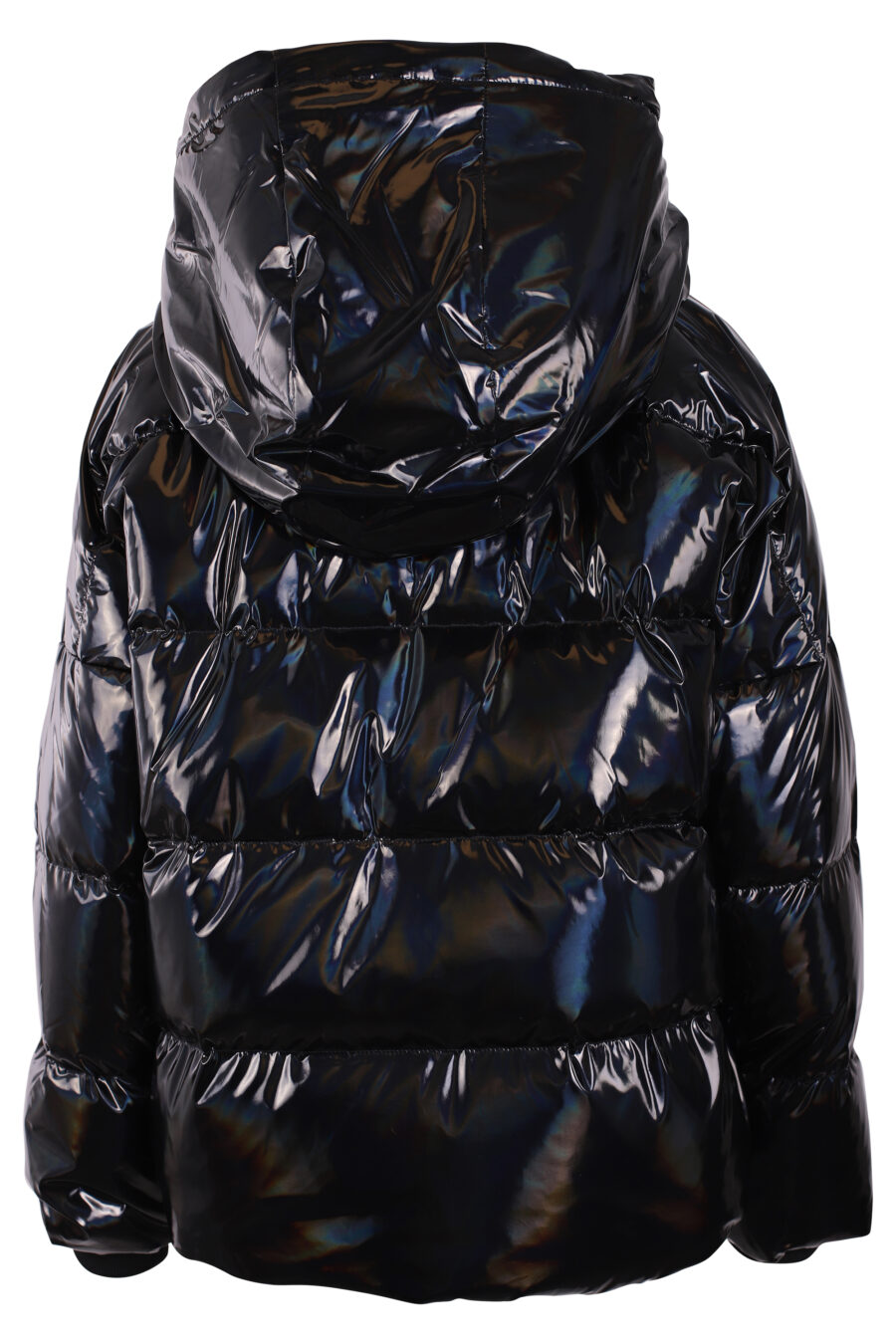 Iridescent black hooded jacket - IMG 3418