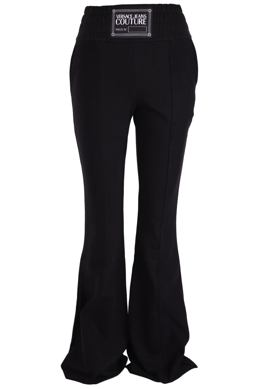 Flared black trousers with logo on waistband - IMG 3722