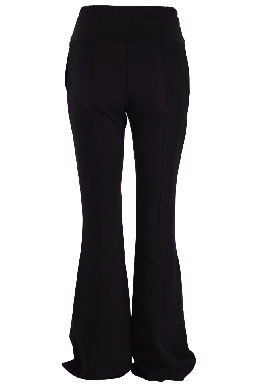 Flared black trousers with logo on waistband - IMG 3724