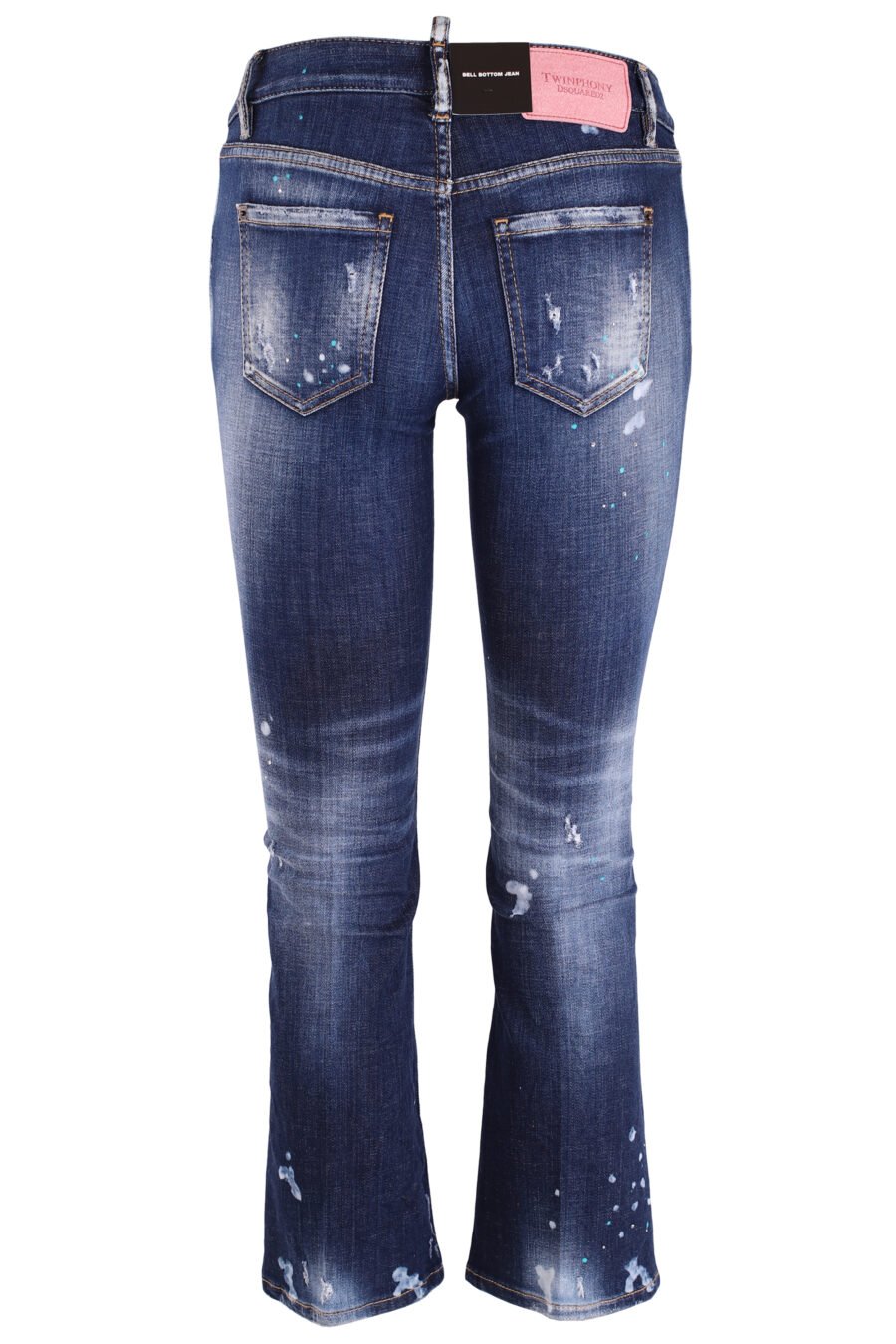 Blaue "bell bottom jean" Jeans mit Aufnäher - IMG 3739