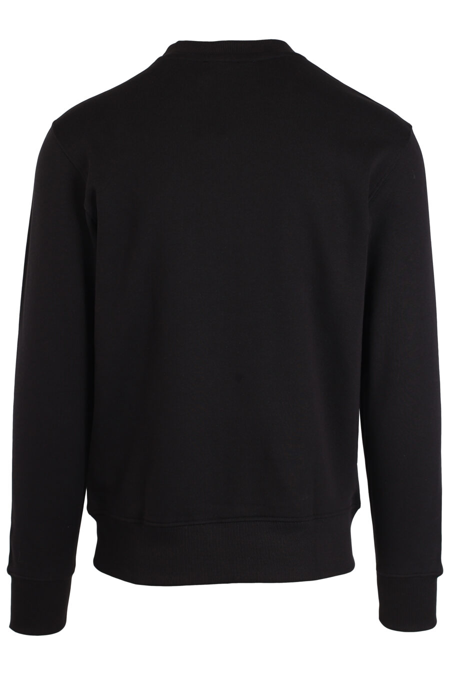 Schwarzes Sweatshirt mit kleinem runden goldenen Logo - IMG 3991