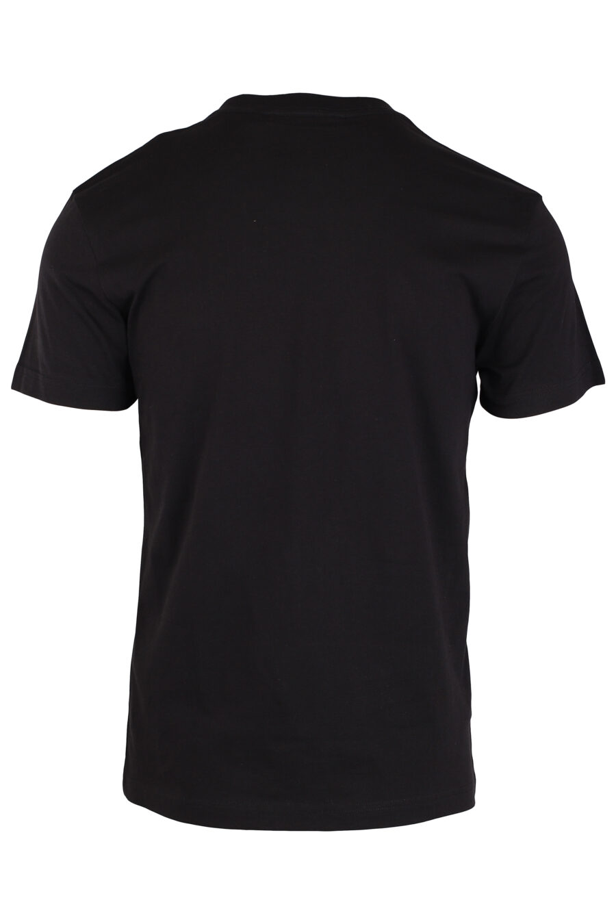 Camiseta negra con logo redondo pequeño dorado - IMG 3999
