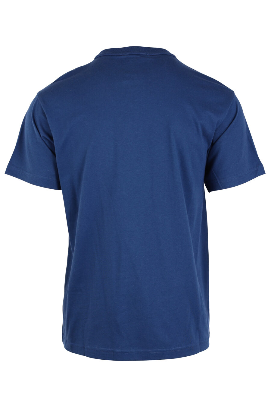 Camiseta azul marino con logo cuadrado centro tornasol verde - IMG 4037