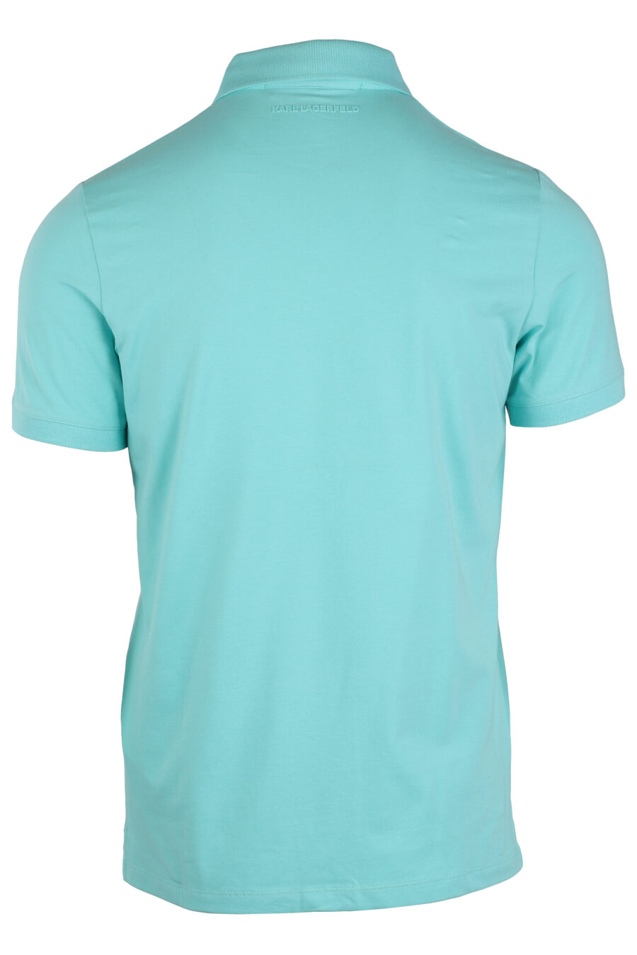 Mint blue polo shirt with "ikonik" logo - IMG 4043