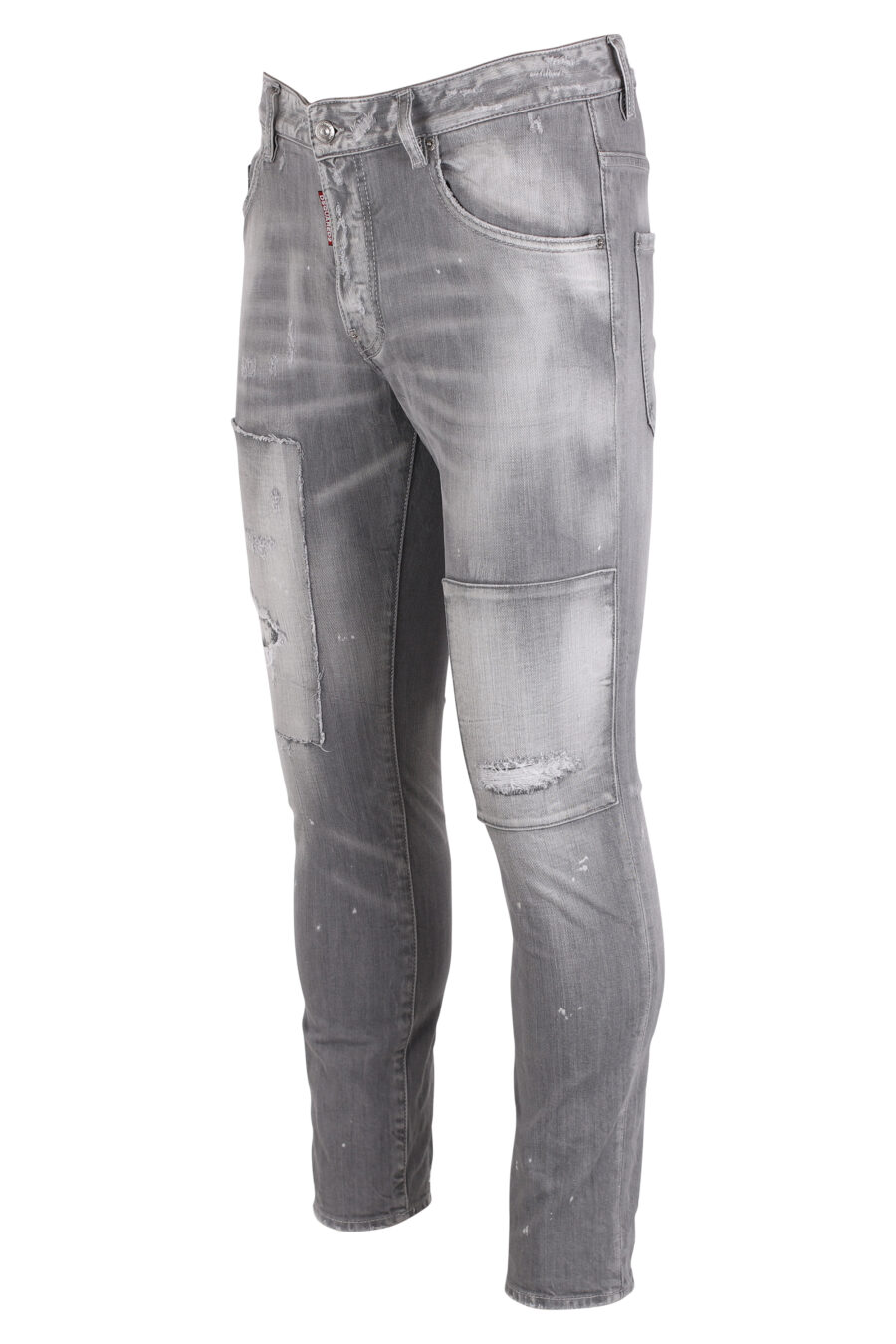 Pantalón vaquero "skater" gris efecto desgastado - IMG 4120