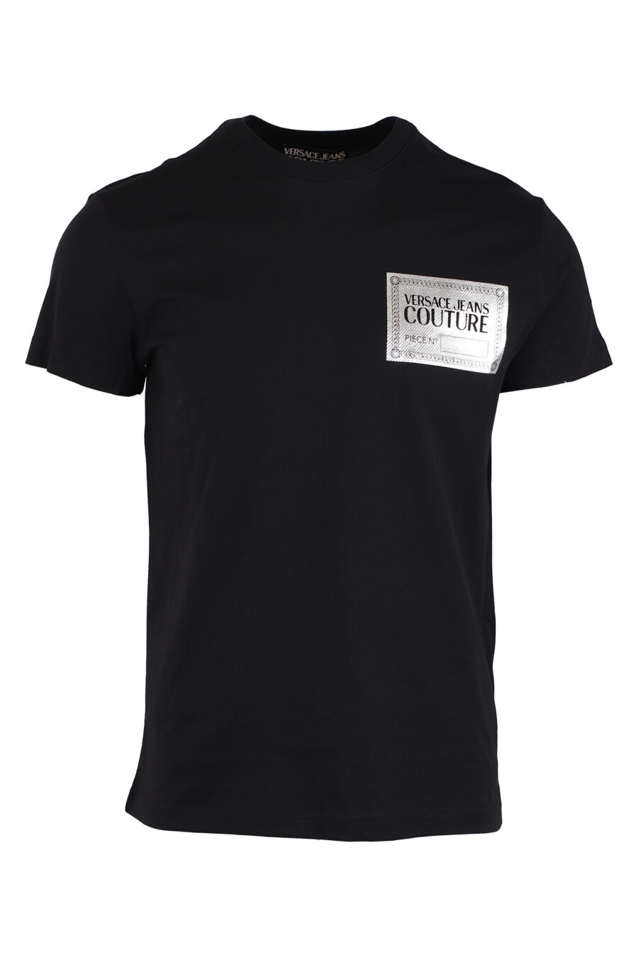 Camiseta negra con logo sello en plateado - IMG 4150