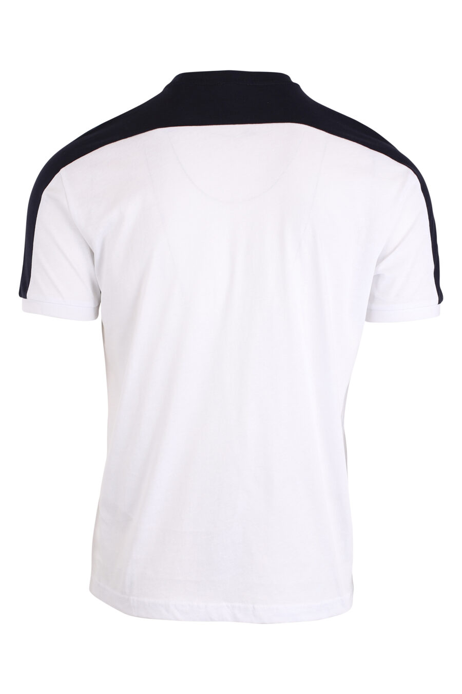 Zweifarbiges weißes T-Shirt und Maxilogo "lux identity" - IMG 4199