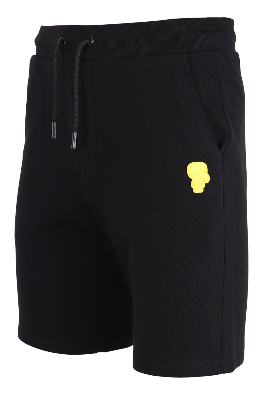 Pantalón corto de chandal negro con logo amarillo - IMG 4374