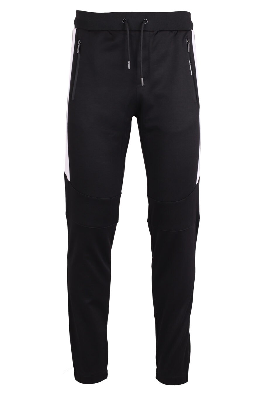 Pantalón de chandal negro con rayas blancas laterales - IMG 4379