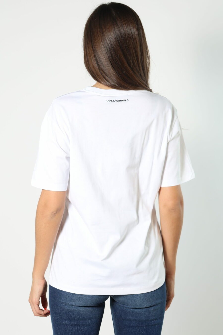 Camiseta blanca con logo negro "cara" - 8052865435499 386 scaled