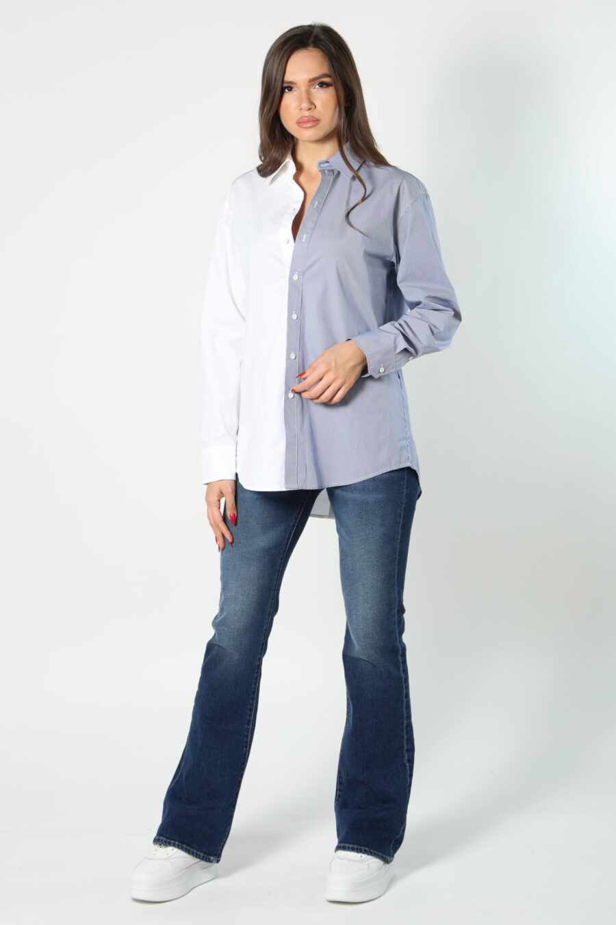 Two-coloured blue and white shirt - 8052865435499 391 scaled
