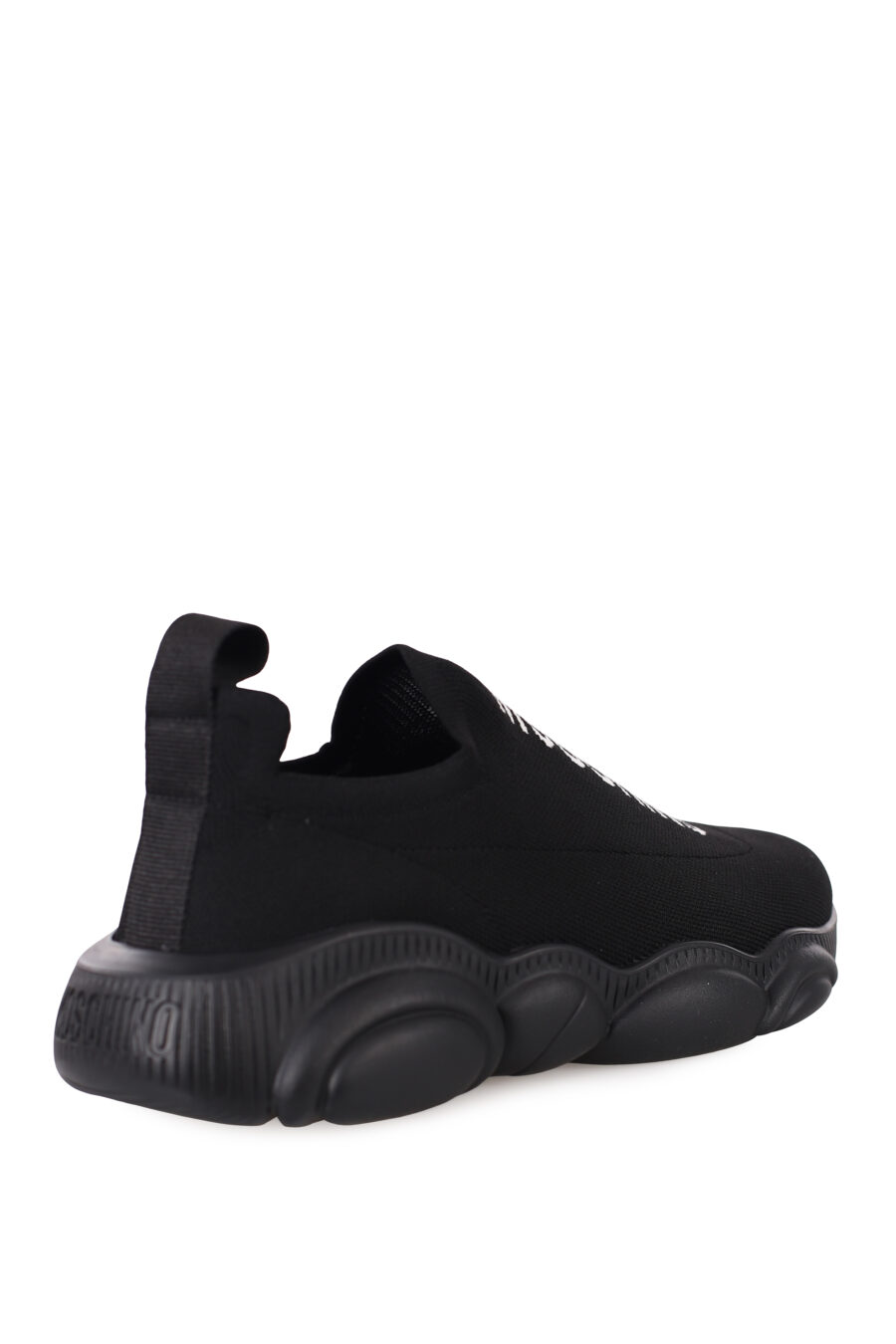 Zapatillas elásticas negras con logo blanco - IMG 0358