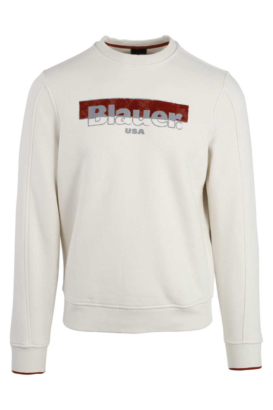 Weißes Sweatshirt mit Logo-Mix mittig - IMG 4790