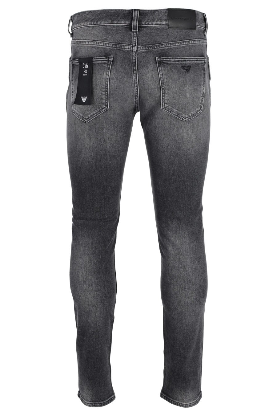 Ausgebleichte graue Jeans mit Adler-Logo - IMG 4824