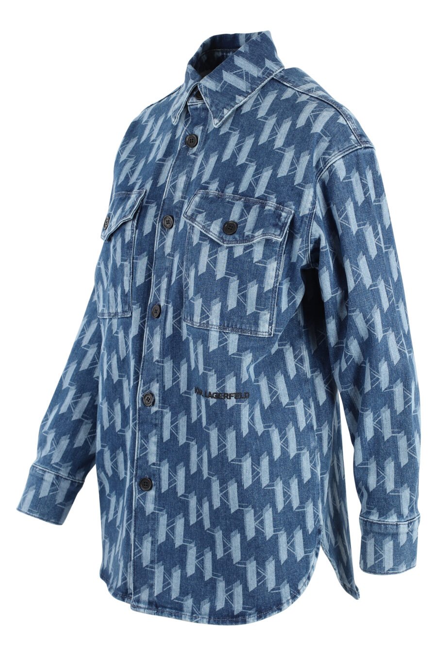 Blue denim jacket with monogram logo - IMG 4921