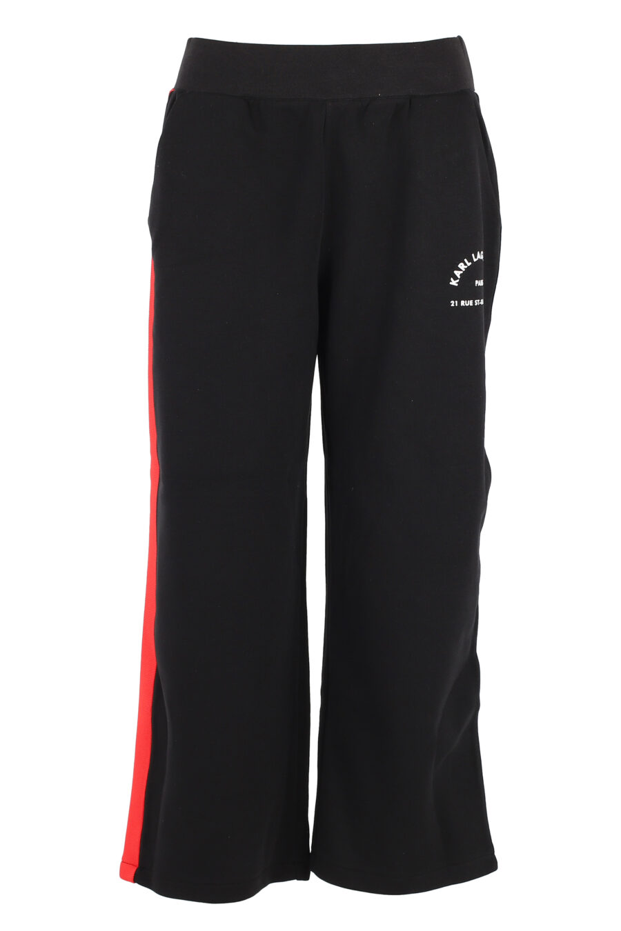 Tracksuit bottoms black with multicoloured side stripes - IMG 5050