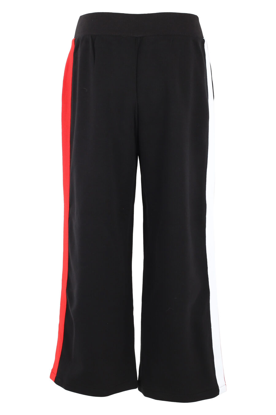 Tracksuit bottoms black with multicoloured side stripes - IMG 5053