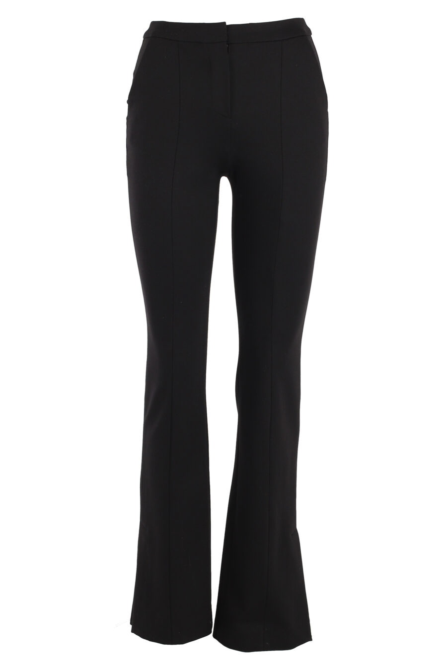 Black trousers with slit and ribbon logo - IMG 5096