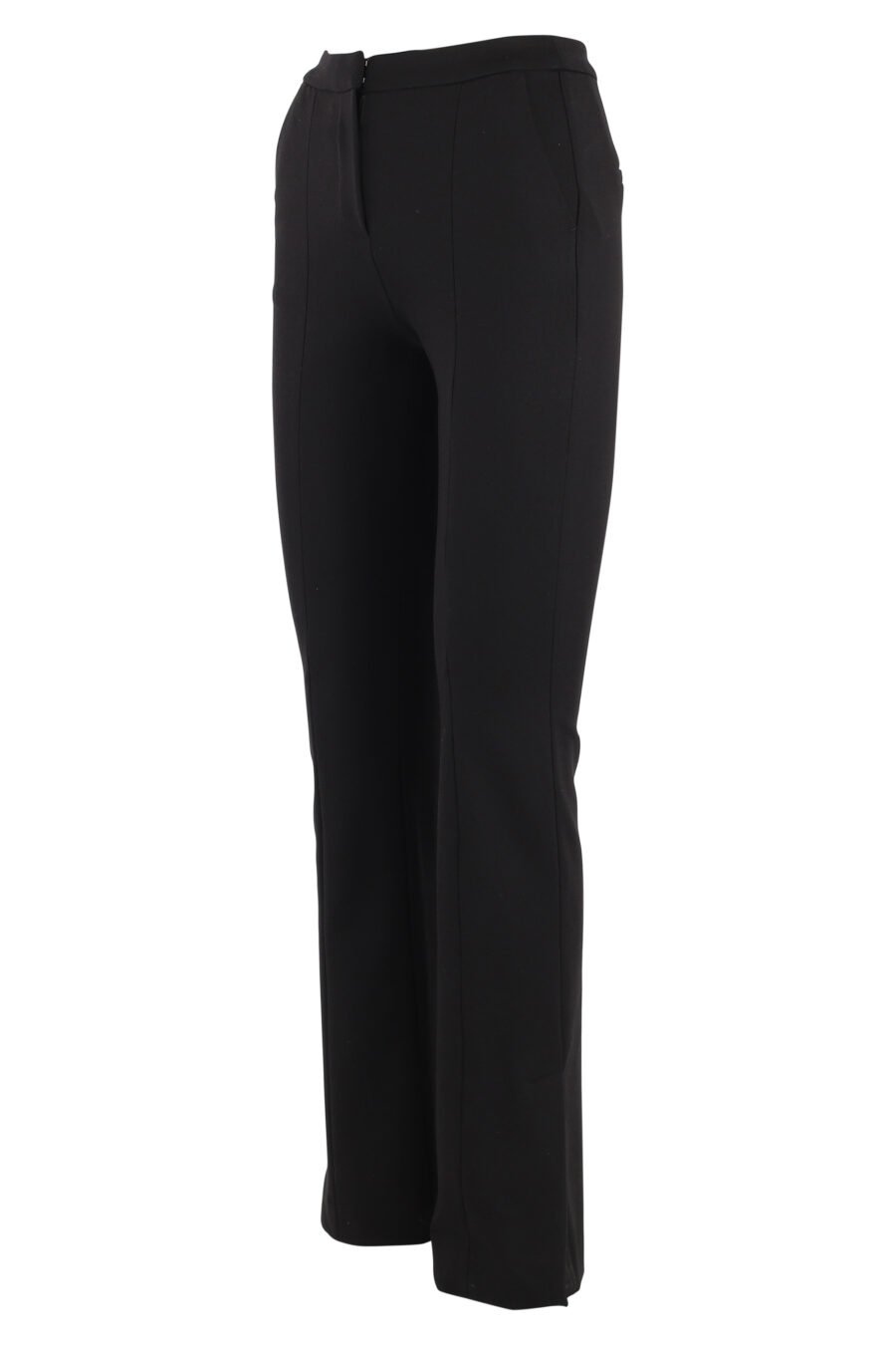 Black trousers with slit and ribbon logo - IMG 5097