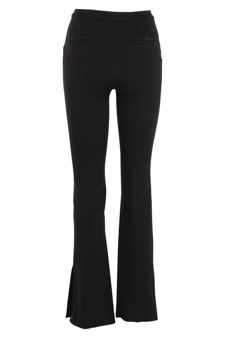 Black trousers with slit and ribbon logo - IMG 5098