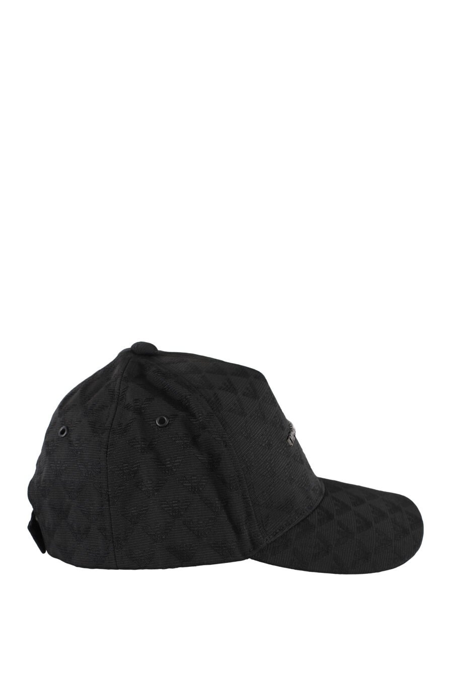 Gorra negra de tejido monograma y logo "lettering" plateado - IMG 5158