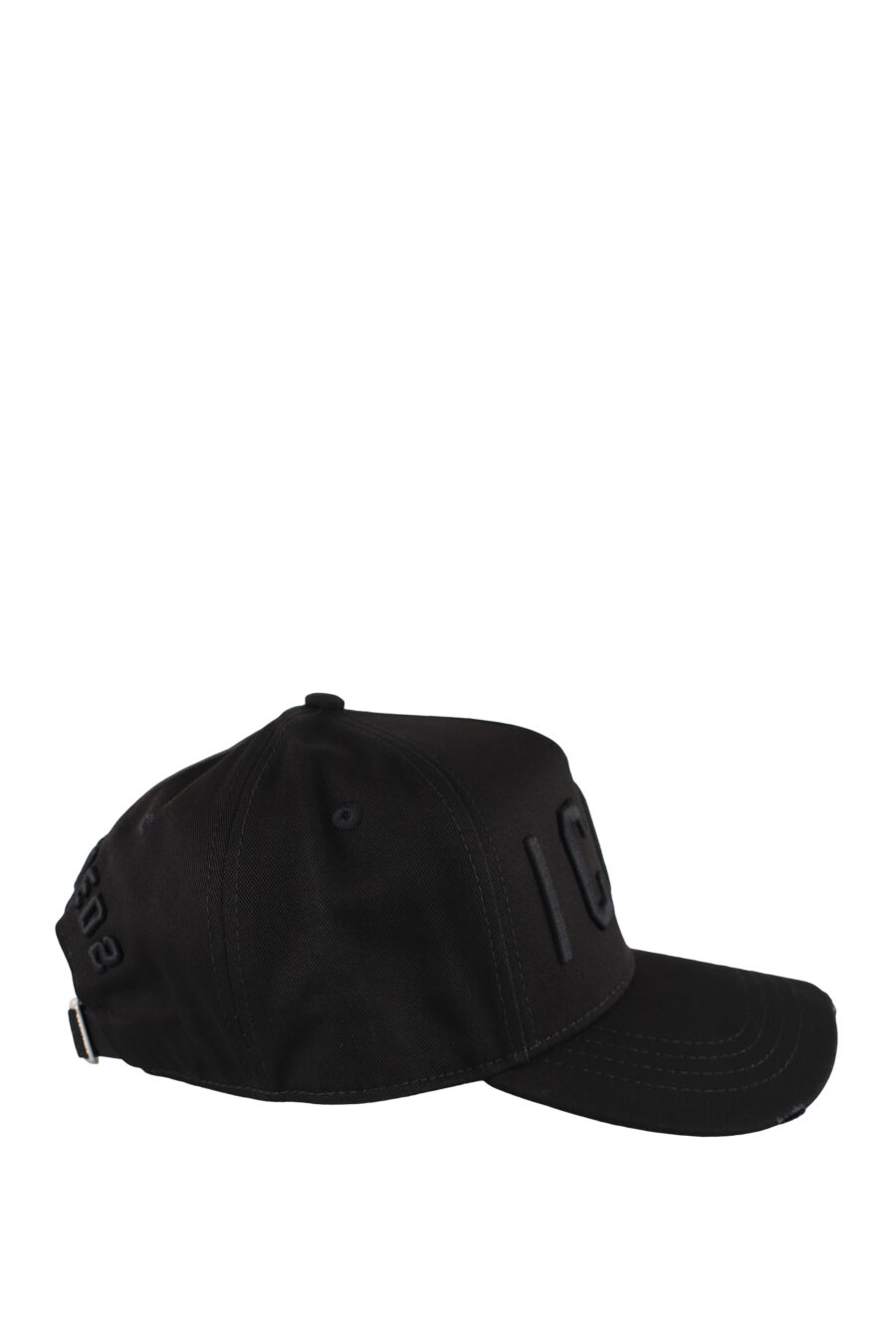 Black cap with monochrome "icon" logo - IMG 5165