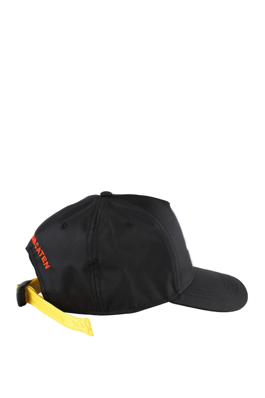 Verstellbare schwarze Kappe mit gelbem Band und "invicta"-Aufnäher - IMG 5184