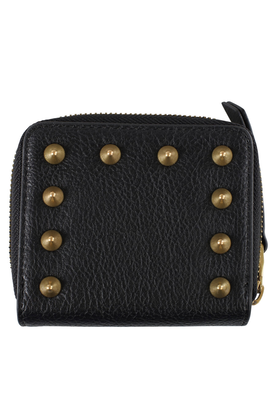 Black wallet with logo plaque and studs - IMG 5306