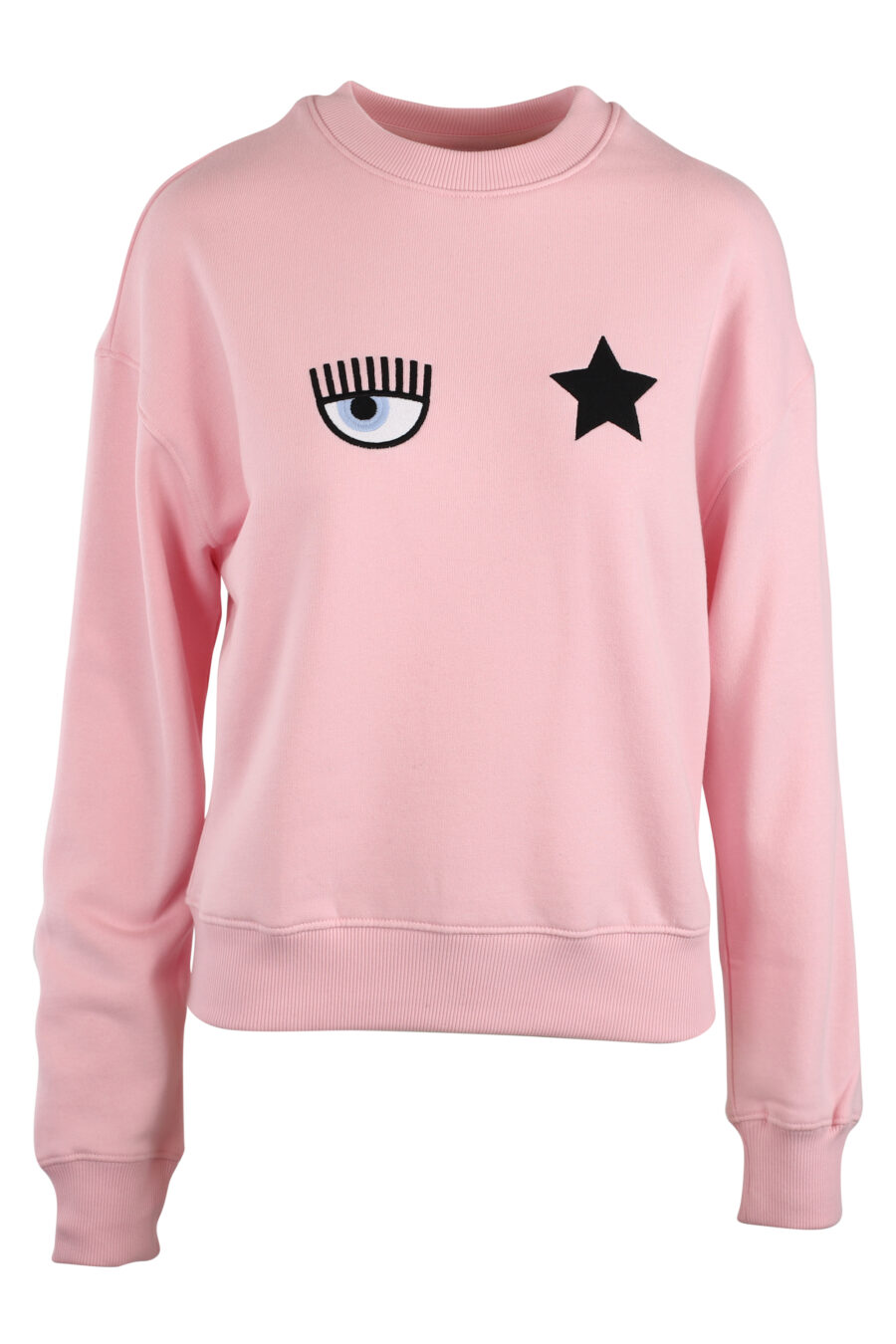 Pink sweatshirt with eye and star logo - IMG 5511