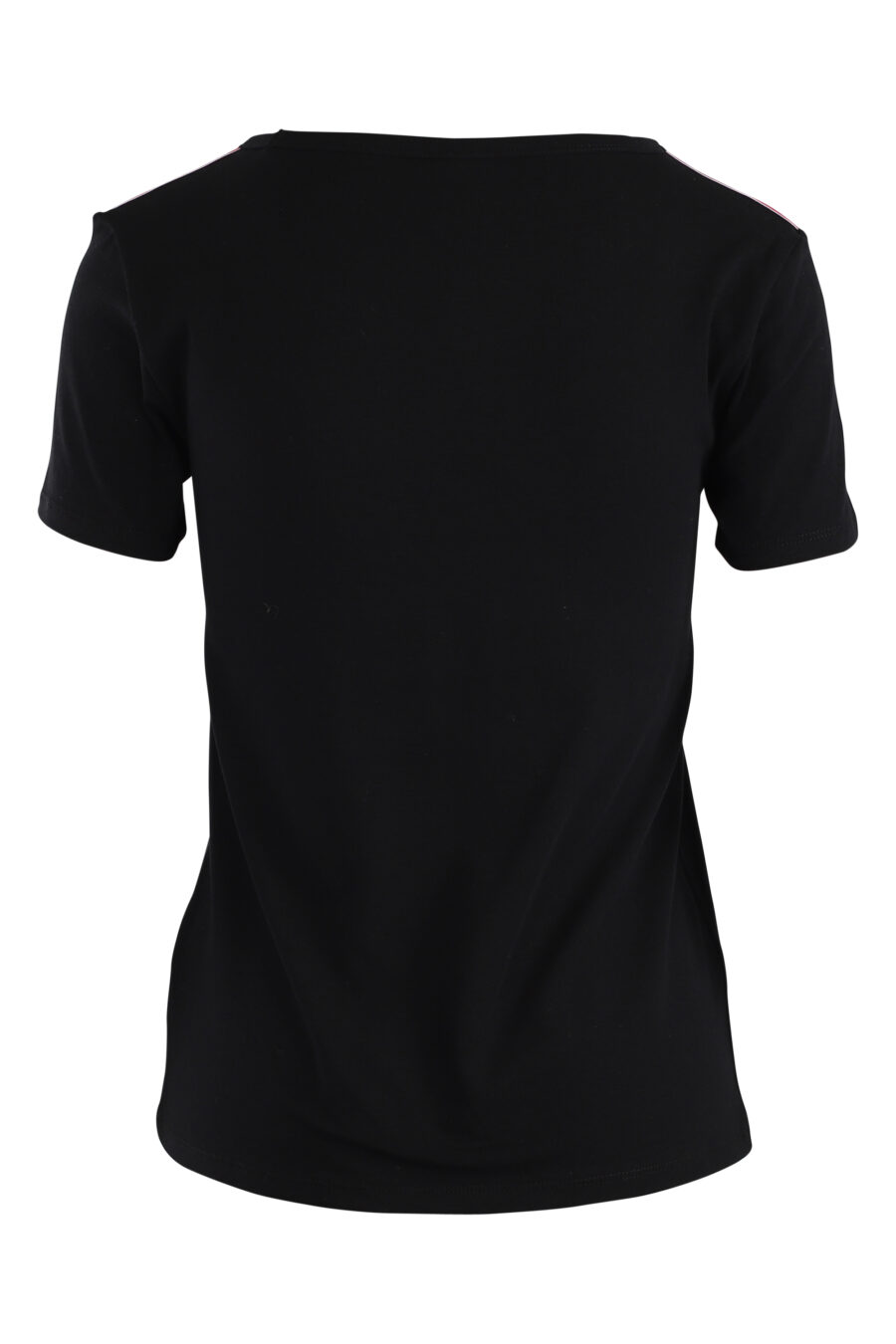 T-shirt preta com logótipo de fita nas mangas - IMG 5517