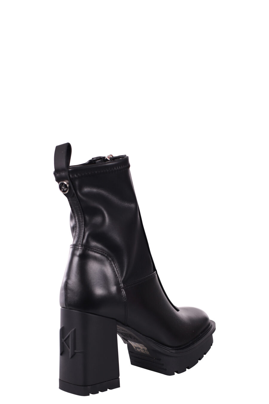 Black sock ankle boots with heel and platform - IMG 5811