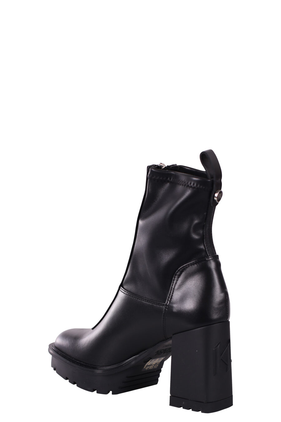 Black sock ankle boots with heel and platform - IMG 5812