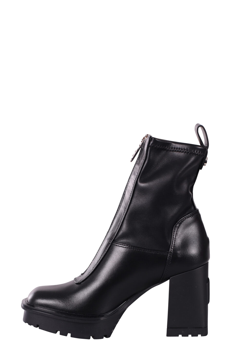 Black sock ankle boots with heel and platform - IMG 5813