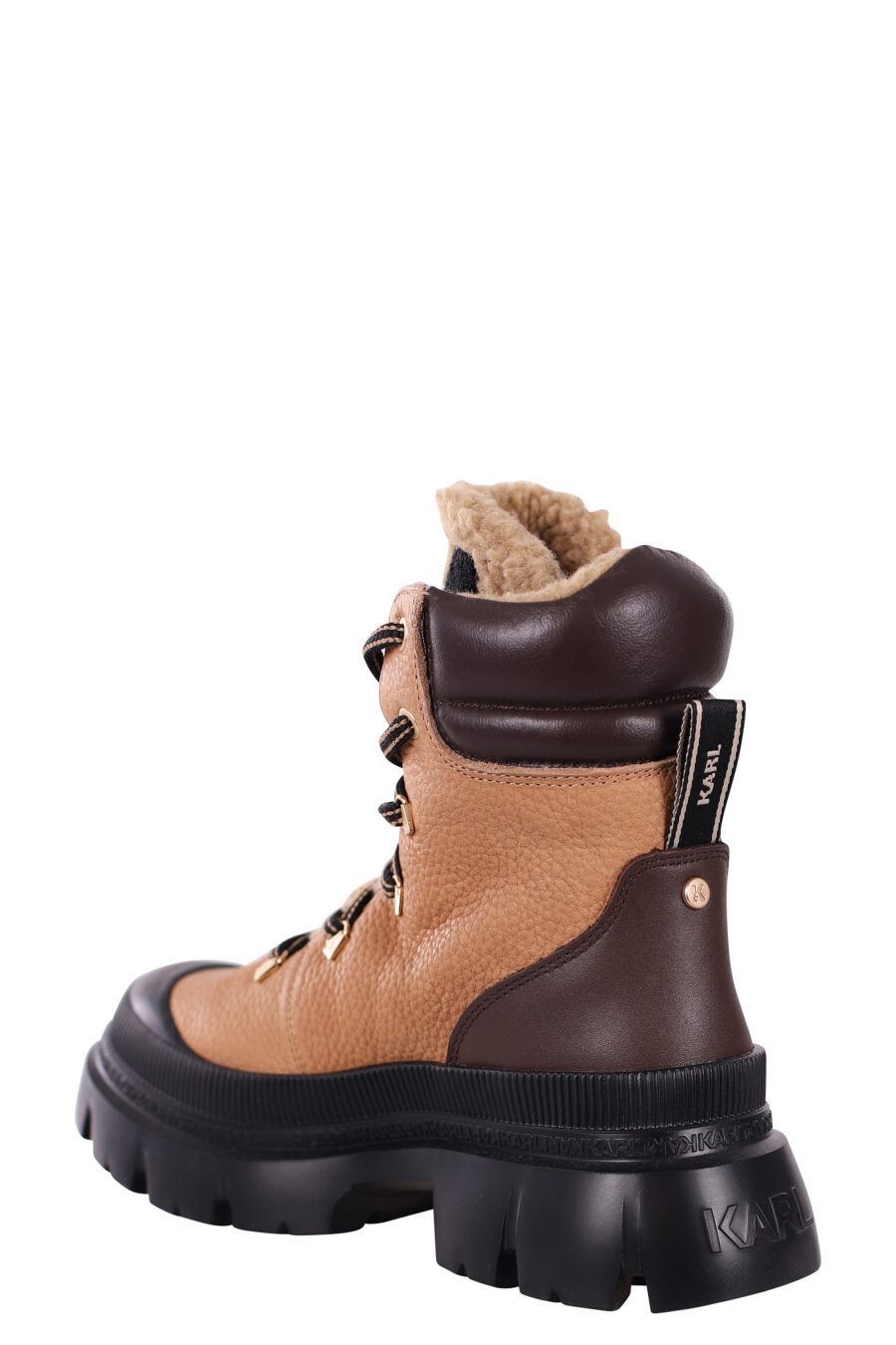 Brown ankle boots with black platform sole - IMG 5873
