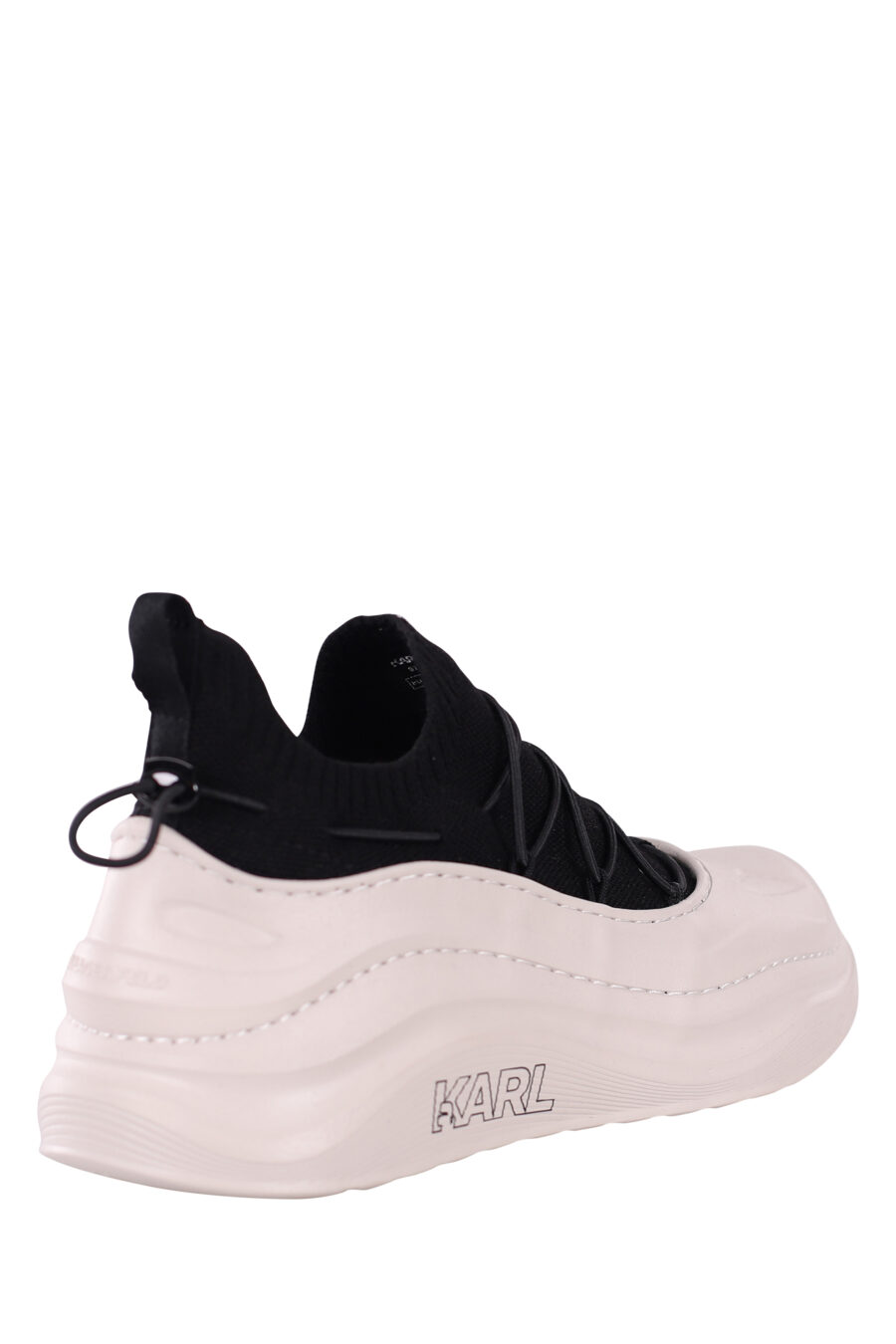Black and white bicolour trainers with wavy white sole - IMG 5876