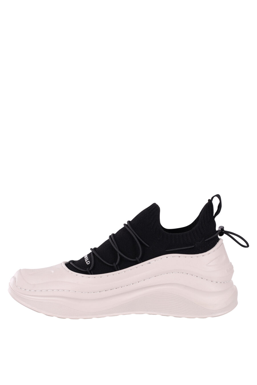 Black and white bicolour trainers with wavy white sole - IMG 5878